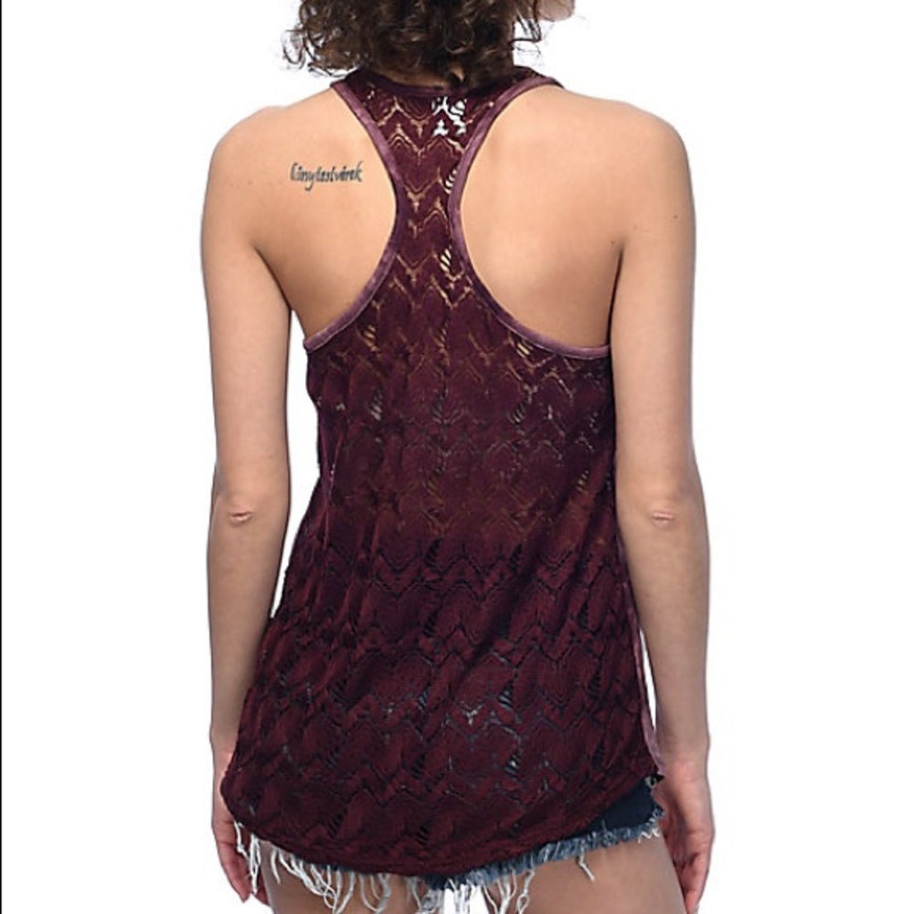 NWOT Empyre Lace Back Tank Top